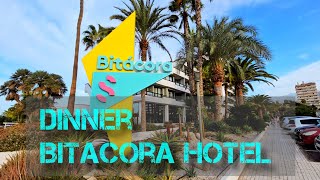 Dinner in Bitacora Hotel Spring Hotel Tenerife Spain travel vlog [upl. by Copp]