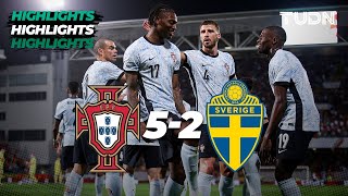 HIGHLIGHTS  Portugal 52 Suecia  UEFA Qualifiers 2024  TUDN [upl. by Huntley823]