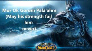 WoW Arthas My Son Soundtrack LYRICS [upl. by Nagaet]