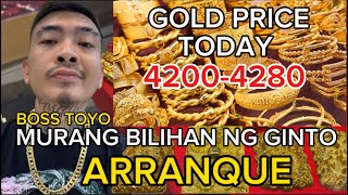 GOLD PRICE NGAYONG NOVEMBER 2024 SA ARRANQUE MANILA  BOSS TOYO IDOL [upl. by Ennairam109]