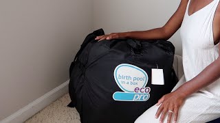 Unboxing  Water Birth Solutions Birth Pool In A Box Eco Regular Professional Pool [upl. by Eatnuahs]