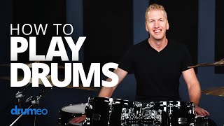 How To Play Drums Beginner Drum Lesson [upl. by Enirhtak]