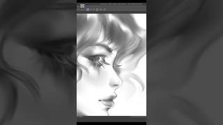 Sketching portrait in Clip Studio Paint Speedpaint [upl. by Iden]