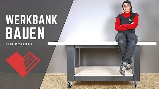 Werkbank selber bauen aus Holz  Werkstatt einrichten [upl. by Cleave]