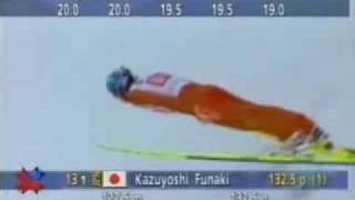 Funaki Kazuyoshi  1275m  WM1997 Trondheim K120 Team [upl. by Airtina]