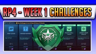 Rocket Pass 4 WEEK 1 CHALLENGES Mudcat BattleCarCalculated Rocket League Showcase [upl. by Anes]