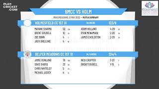 Derbyshire County CL  Div 2  Belper Meadows CC 1st XI v Holmesfield CC 1st XI [upl. by Uaeb]