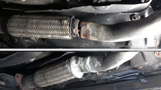 Broken exhaust pipe repair easy repair WITHOUT DISMANTLING [upl. by Almond]