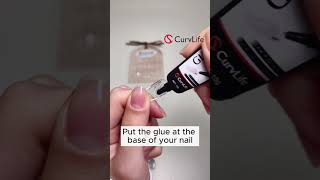 Semisolid nail glue tutorial [upl. by Ellehcar]