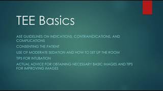 Transesophageal Echocardiogram TEE Basics for fellows [upl. by Kimmy]