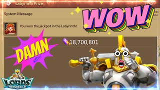 WINNING 18 MILLION GEMS JACKPOT GEM GIVEAWAY Lords Mobile [upl. by Ydissac]