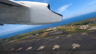 4K SATA Air Açores Dash 8400 ✈ Takeoff Lajes Field Terceira [upl. by Ahsik702]