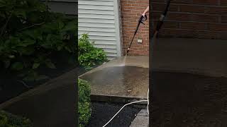 Power washing the porch powerwashing cleaning powerclean hyperlapse [upl. by Dannel205]