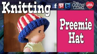 Easy Loom Knitting Preemie or Doll Size Hat [upl. by Nnaeinahpets447]