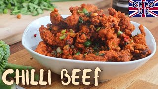 Keto Crispy Chilli Beef Low Carb Fakeaway D [upl. by Odnalra]