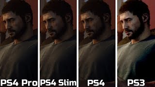 The Last Of Us  PS4 Pro VS PS4 Slim VS PS4 VS PS3  Graphics Comparison [upl. by Zola36]