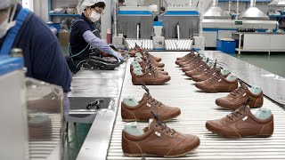 Comfy Leather Shoes Manufacturing Process Korean Shoes Factory [upl. by Yldarb]