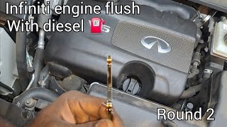 2nd engine oil flush with diesel [upl. by Salinas]