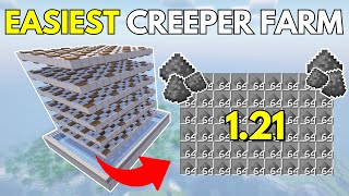 BEST CREEPER Farm for Minecraft Bedrock 121 [upl. by Aurore]