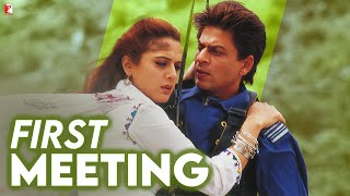 First Meeting  VeerZaara  Hum Tum  Shah Rukh Khan  Preity Zinta  Saif Ali Khan  Rani Mukerji [upl. by Olympe]