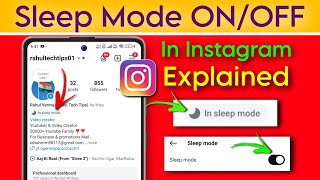 Instagram Sleep Mode Turn OnOffInstagram Sleep Mode On Kaise KareSleep Mode Off Kaise Kare [upl. by Butcher61]