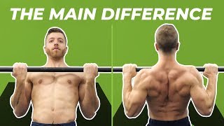 CHIN UPS vs PULL UPS — The Difference Muscles Worked and Benefits [upl. by Alon]