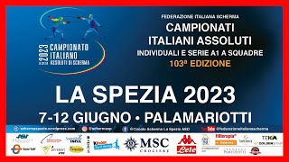 Campionati Italiani Assoluti La Spezia 2023  prima giornata pedana ROSSA [upl. by Maxi]