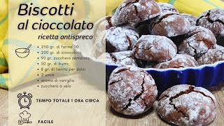 Biscotti al cioccolato  ricetta antispreco [upl. by Ailemor902]