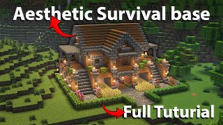 Aesthetic Survival Base  EASY Starter House  Full Tutorials [upl. by Ain]