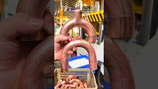 Copper Distribution Pipe Forming Process Making a Y Joint Tee hvac [upl. by Akenal129]