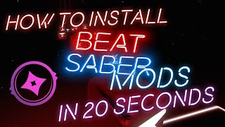 How to install Beat Saber mods in 20 seconds  PC Version [upl. by Harrell]