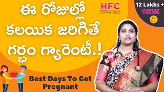 ఈ రోజుల్లో కలిస్తేనే గర్భం గ్యారెంటీ  Fertility Days To Get Pregnant  Dr Swapna Chekuri [upl. by Alyks]