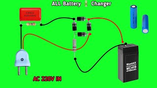 4 Volt Battery 🔋 Changer Circuit Banaye  Direct AC 220V INPUT  All battery charger [upl. by Nessnaj243]