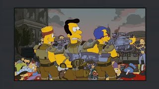 El Reverendo Alegria jugando Gears of War  Los Simpson [upl. by Mcginnis]