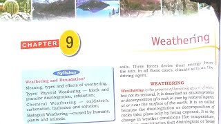 Weathering Class 9 Chapter 9 Total Geography ICSE Board Morning Star Best Explanation latest part 2 [upl. by Nethsa]