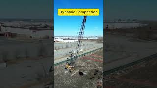 Dynamic compaction ecavator ytshorts facts comedy construction reels compaction [upl. by Nareht]