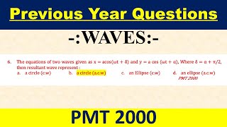 The equations of two waves given as x  acosωt  δ and y  a cos ωt  α Where δ  α  π2 [upl. by Aicilegna]