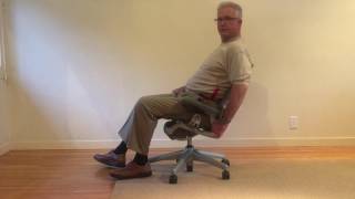 HM Aeron chair adjustment for spine posture and ergonomics [upl. by Carmel559]