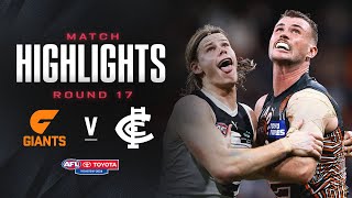 GWS Giants v Carlton Highlights  Round 17 2024  AFL [upl. by Ynnelg925]