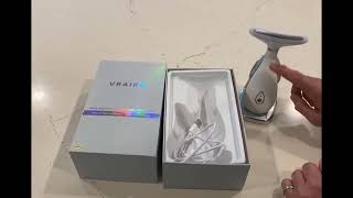 Review VRAIKO LILY Neck Face Massager Face Sculpting tool Skin Rejuvenation Device with Thermal T [upl. by Ingmar528]