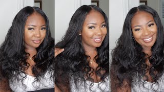 SEW IN 😍 VPART WIG INSTALL FOR BEGINNERS  JUNODA WIG KLARNA SEZZLE [upl. by Sandie]