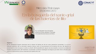 Webinar En la búsqueda del santo grial de las baterías de Litio [upl. by Eenitsed]