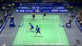 2012 MDThomas CupFinalsYun CAIHaifeng FU vs Yong Dae LEESa Rang KIM [upl. by Ladiv]