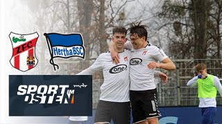 PaulingDoppelpack reicht nicht – ZFC Meuselwitz schenkt HerthaNachwuchs einen Punkt  Sport im Ost [upl. by Finbur]