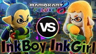 ABM Inkling Boy Vs Inkling Girl  Mario Kart 8 Deluxe  Race amp Battle Match  HD [upl. by Tan994]