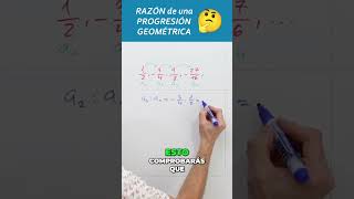 RAZÓN de una PROGRESIÓN GEOMÉTRICA 😉 Mucho ojito a las FRACCIONES mate parati progresiones [upl. by Tirrell]