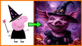 PEPPA PIG All Characters as HALLOWEEN MONSTERS 2024 [upl. by Htebarual593]