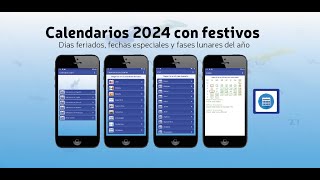 Calendarios 2024 con festivos [upl. by Jacobson]