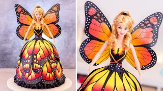 🦋 BUTTERFLY Barbie CAKE 🦋 Not easy but so 𝓑𝓮𝓪𝓾𝓽𝓲𝓯𝓾𝓵 😍 [upl. by Sacci55]