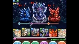 パズドラ【伝説の大地・天元の黒龍】麒麟・サクヤPT ノーコン！攻略 [upl. by Ijat]